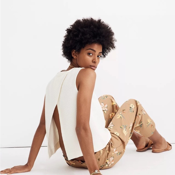 Madewell Texture & Thread Split-Back Shell Top - Picture 4 of 8